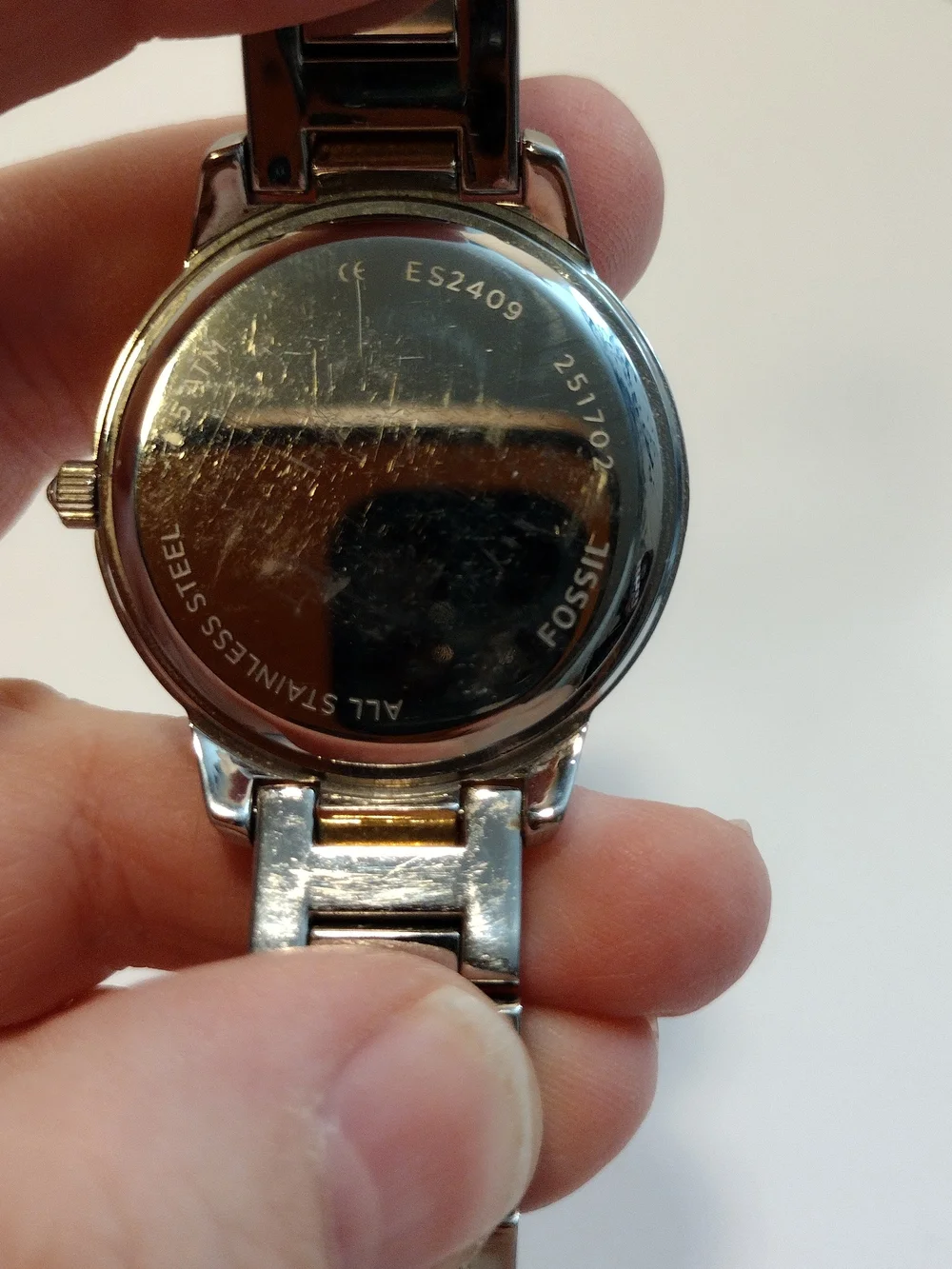 Fossil Women's Two-Tone Crystal Bezel Watch in Gold and Silver